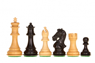 Piezas de ajedrez King's Bridal ebonisadas 4''